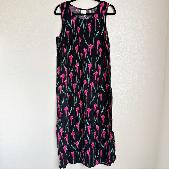 Tulip Print dress Sz 14 petite 90s vtg - Picture 10 of 10